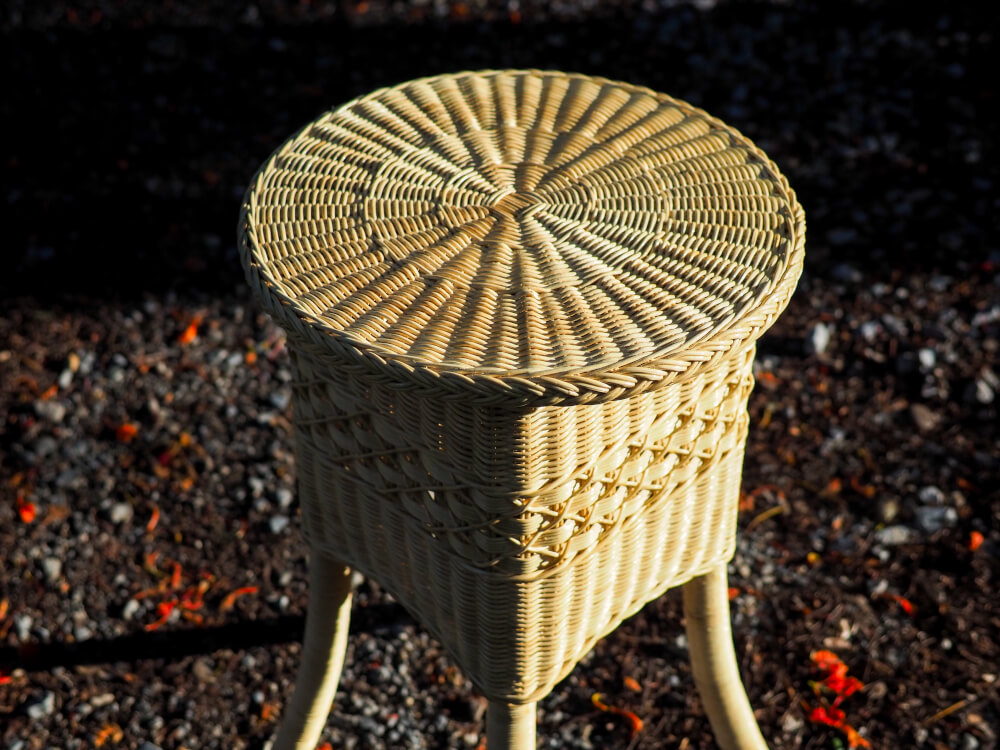 โต๊ะข้าง หวายแท้ PISAMAI รุ่น MESA SIDE TABLE ทรง MINIMAL ขนาด 40*40*70 ซม. สีธรรมชาติ_8